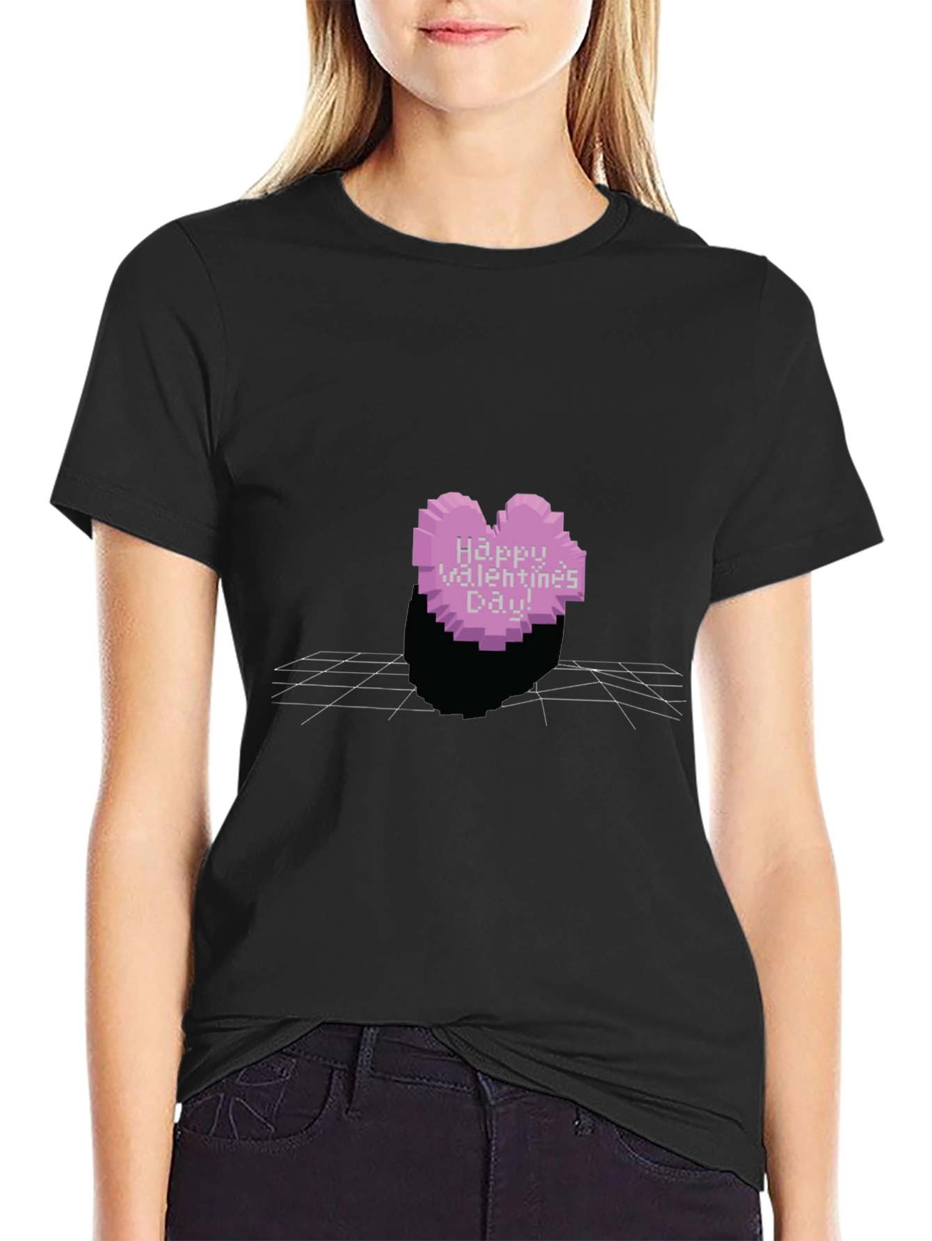 Pixel Heart Valentines Day T-Shirt