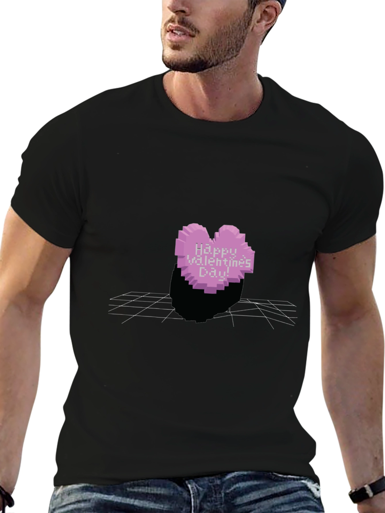Pixel Heart Valentines Day T-Shirt