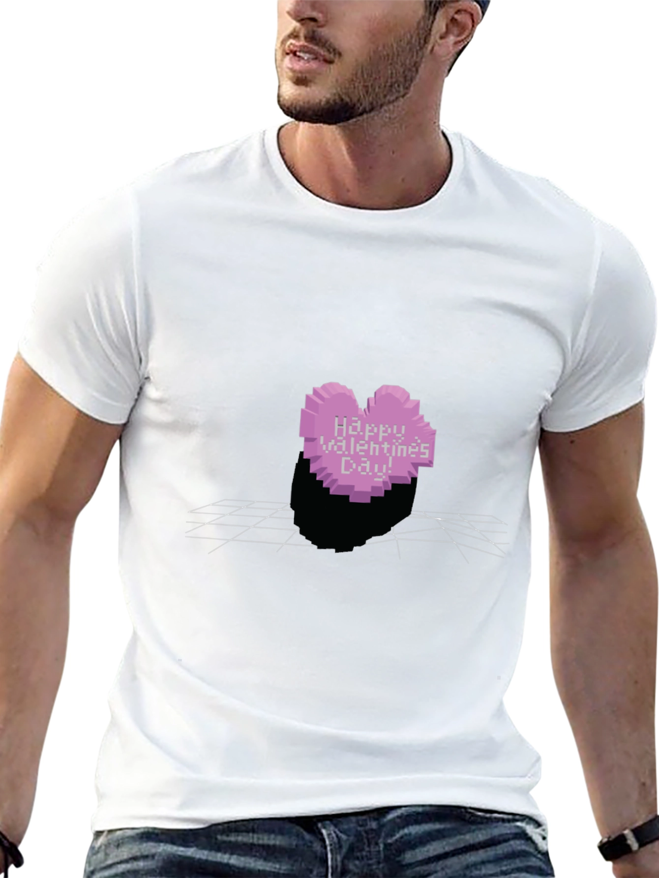 Pixel Heart Valentines Day T-Shirt