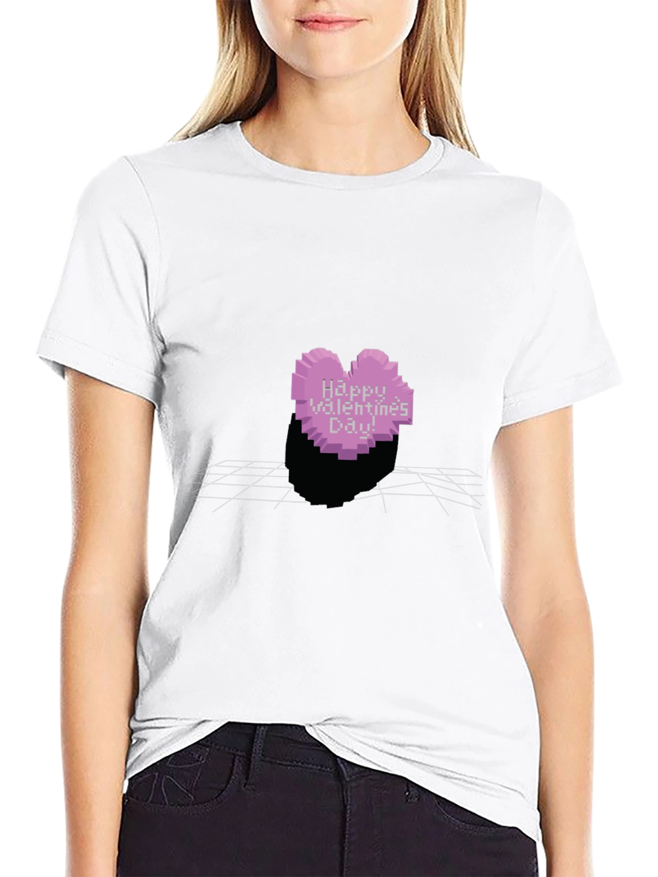 Pixel Heart Valentines Day T-Shirt