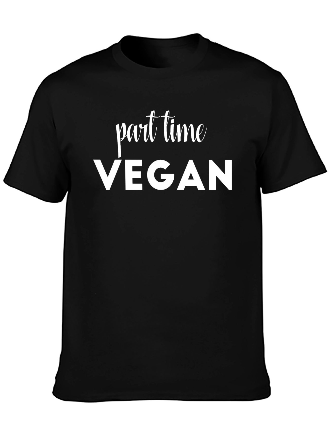Part Time Vegan Graphic Tee - Black Casual T-Shirt