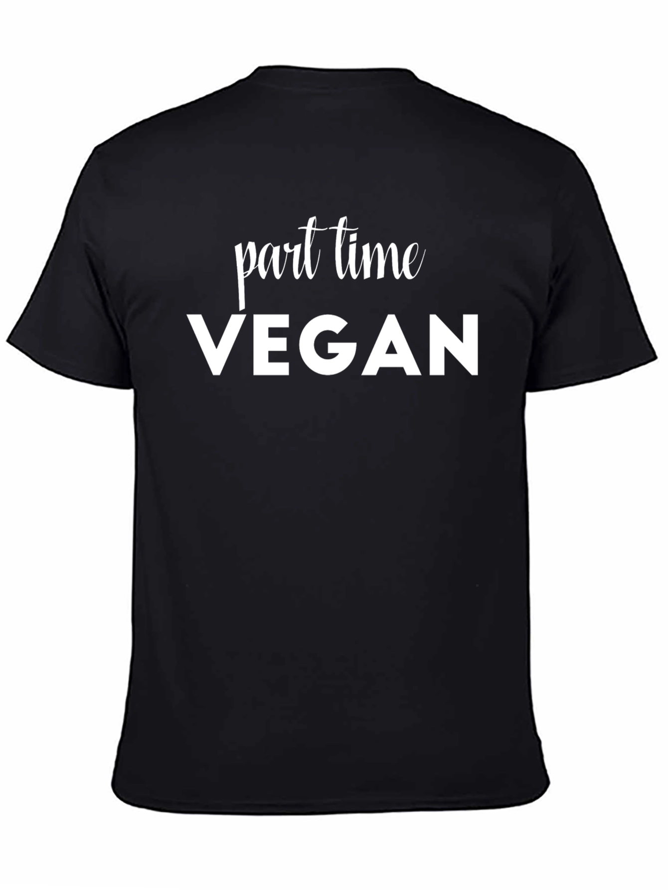 Part Time Vegan Graphic Tee - Black Casual T-Shirt
