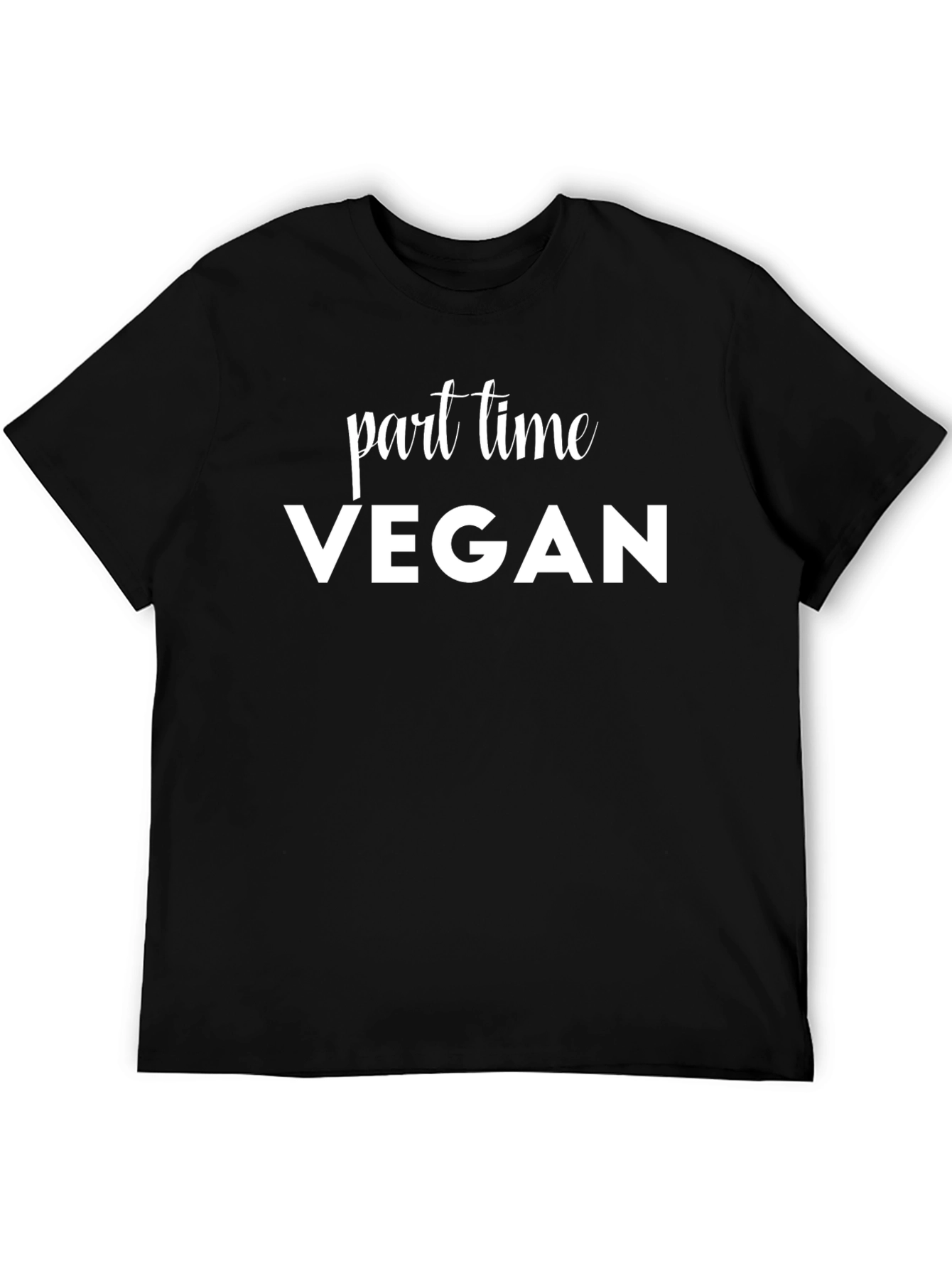 Part Time Vegan Graphic Tee - Black Casual T-Shirt