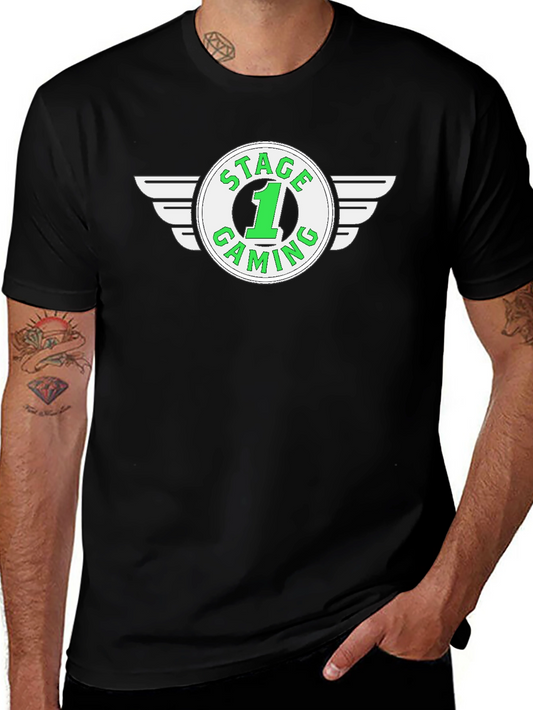 Stage 1 Gaming Black Graphic Tee Shirt
