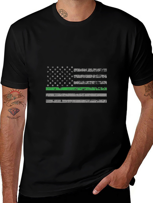 Thin Green Line Flag Graphic Tee