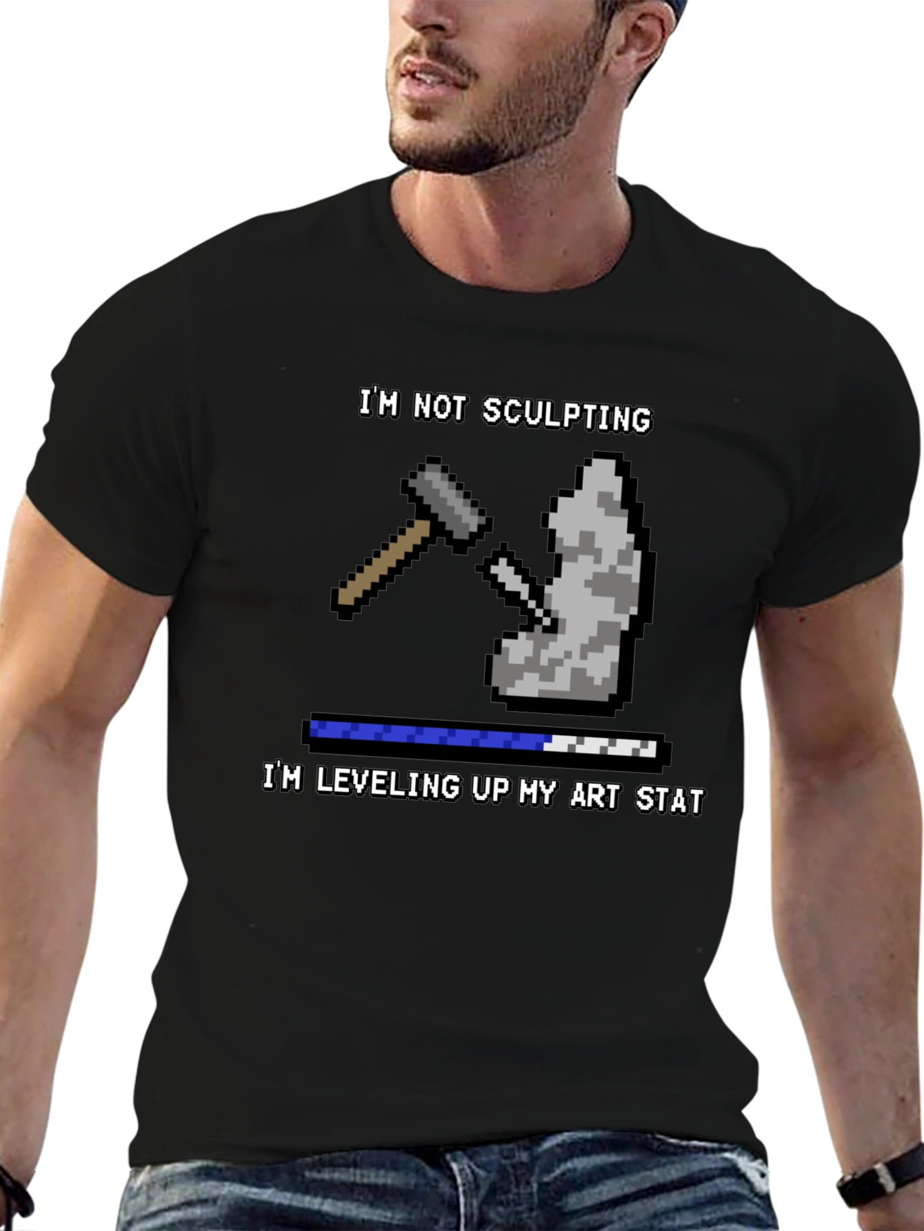 Pixel Art Sculpting T-Shirt - Level Up Your Style!