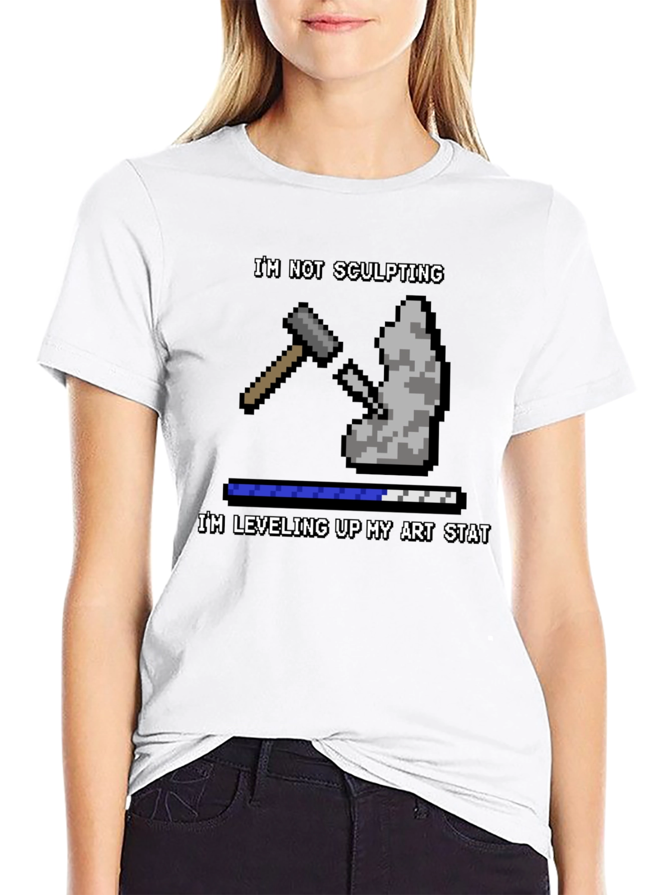 Pixel Art Sculpting T-Shirt - Level Up Your Style!