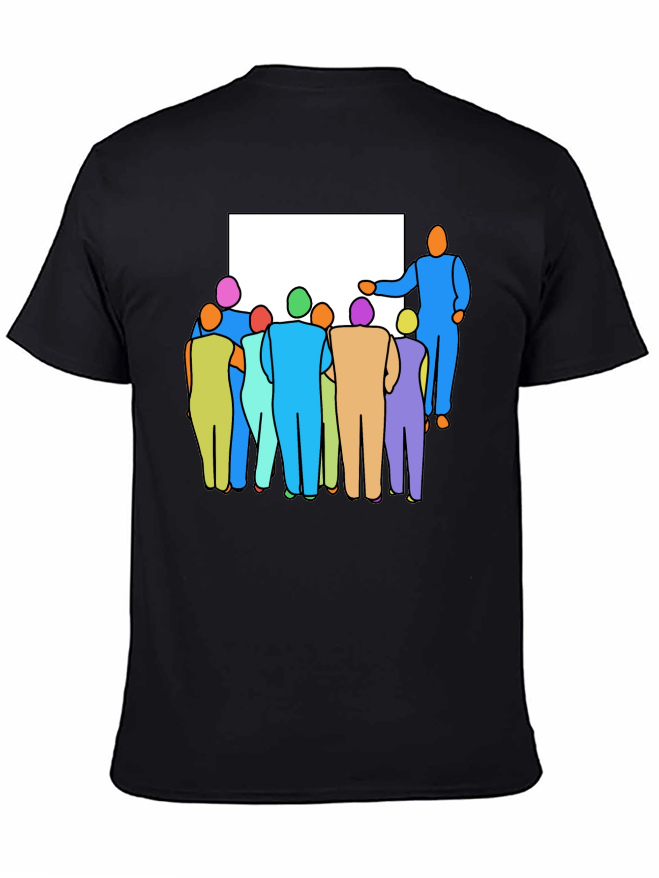 Abstract Crowd Graphic Print Tee