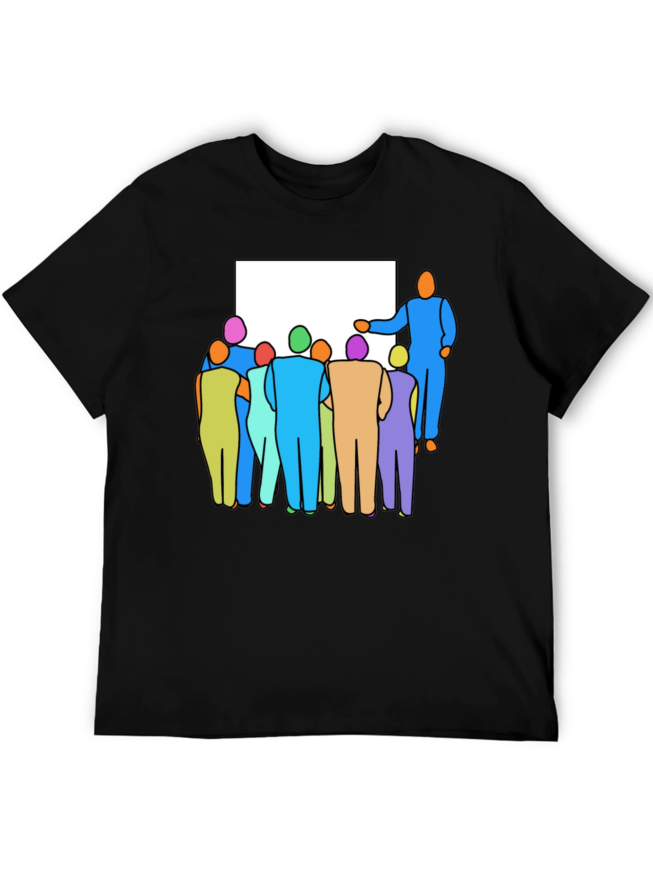 Abstract Crowd Graphic Print Tee