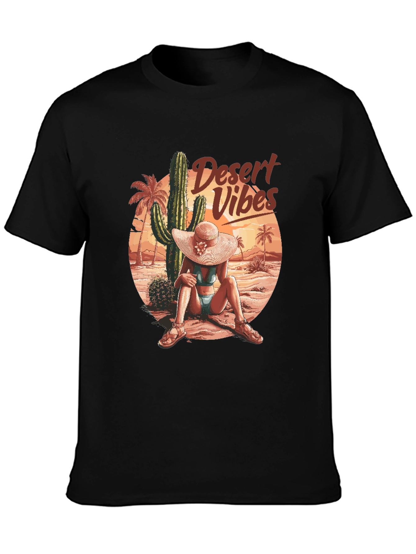 Desert Vibes Graphic Tee - Mens Black T-Shirt