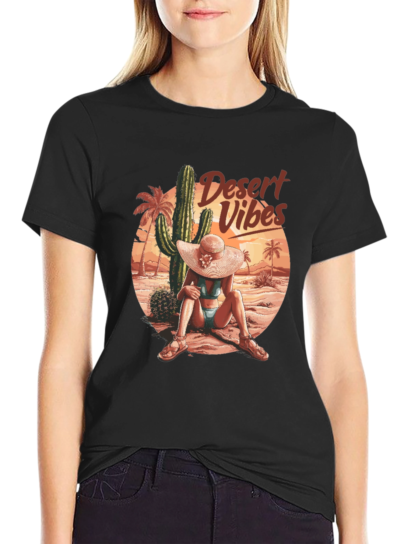 Desert Vibes Graphic Tee - Mens Black T-Shirt