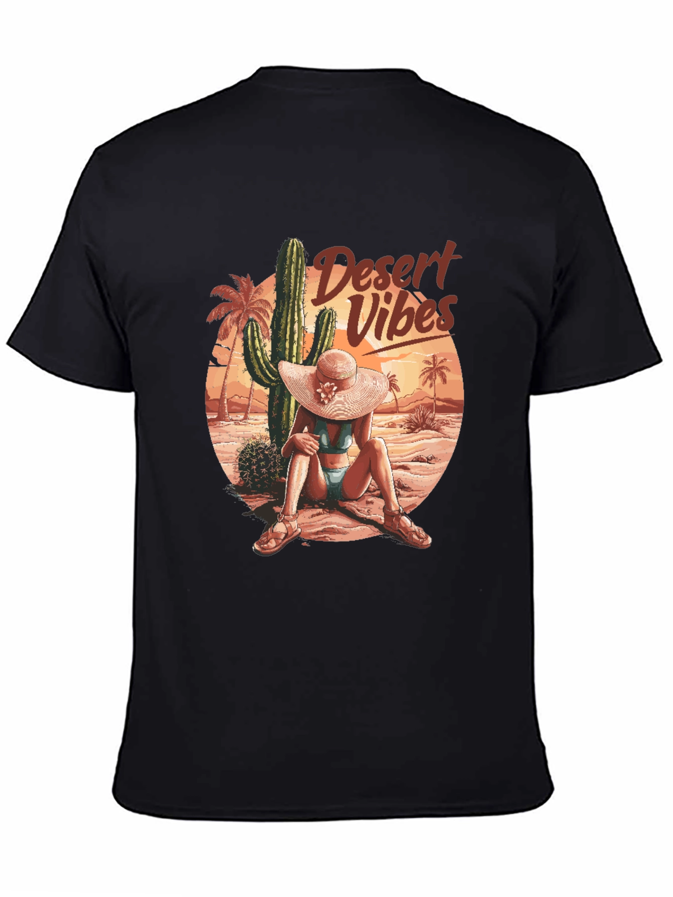 Desert Vibes Graphic Tee - Mens Black T-Shirt