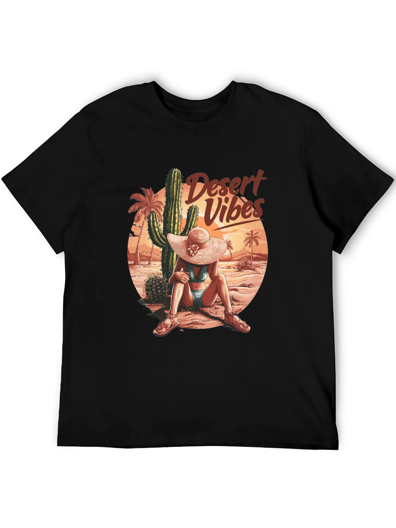 Desert Vibes Graphic Tee - Mens Black T-Shirt