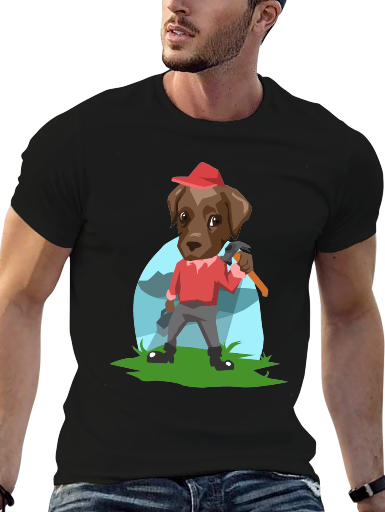 Dog Lumberjack Graphic Tee