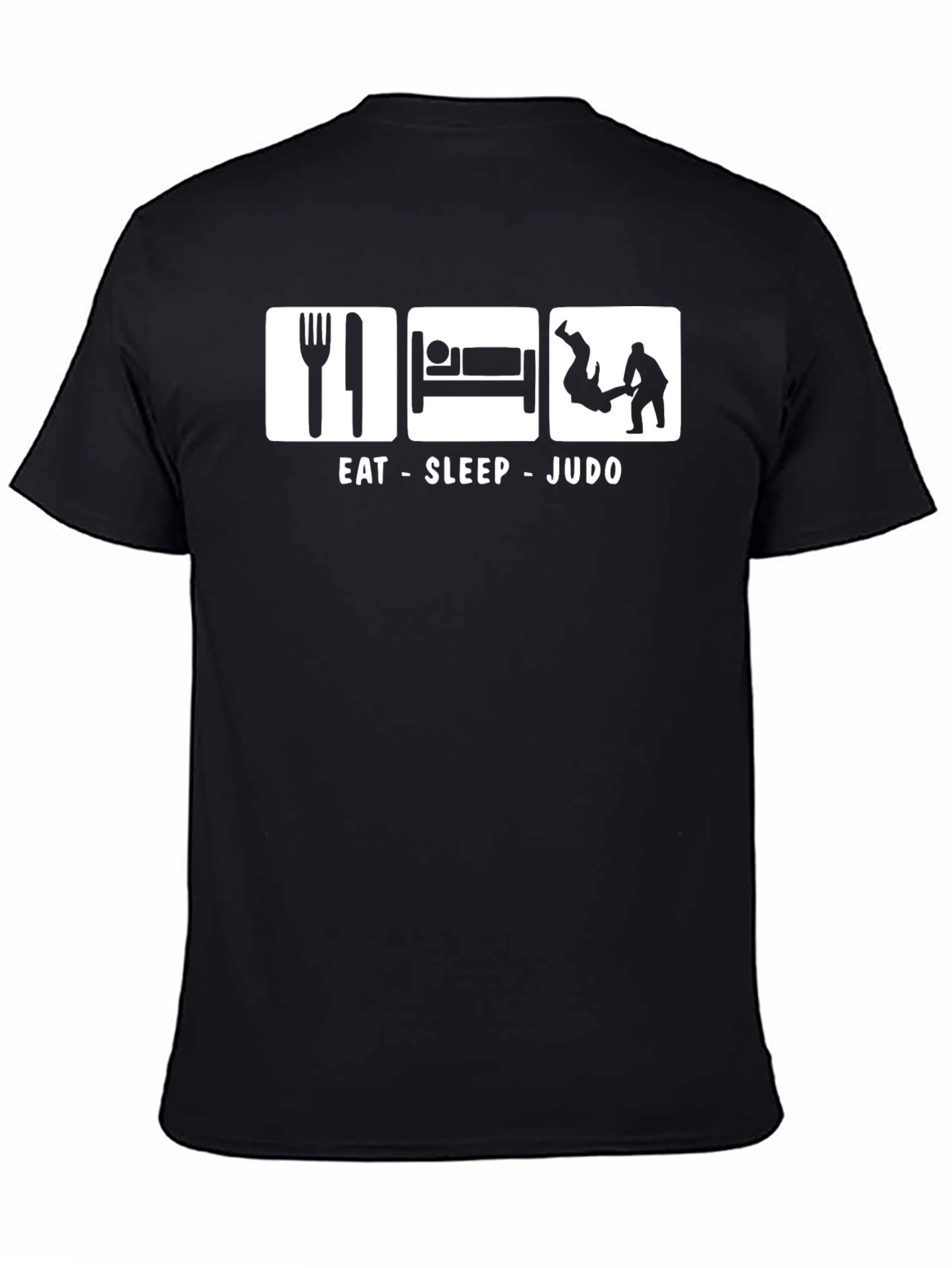 Eat Sleep Judo Black Graphic T-Shirt