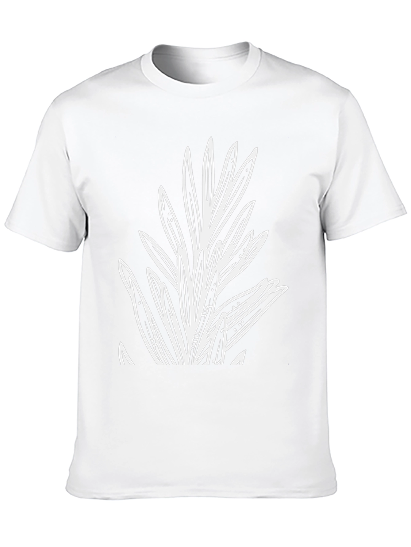 Botanical Print Black T-Shirt - Casual Style