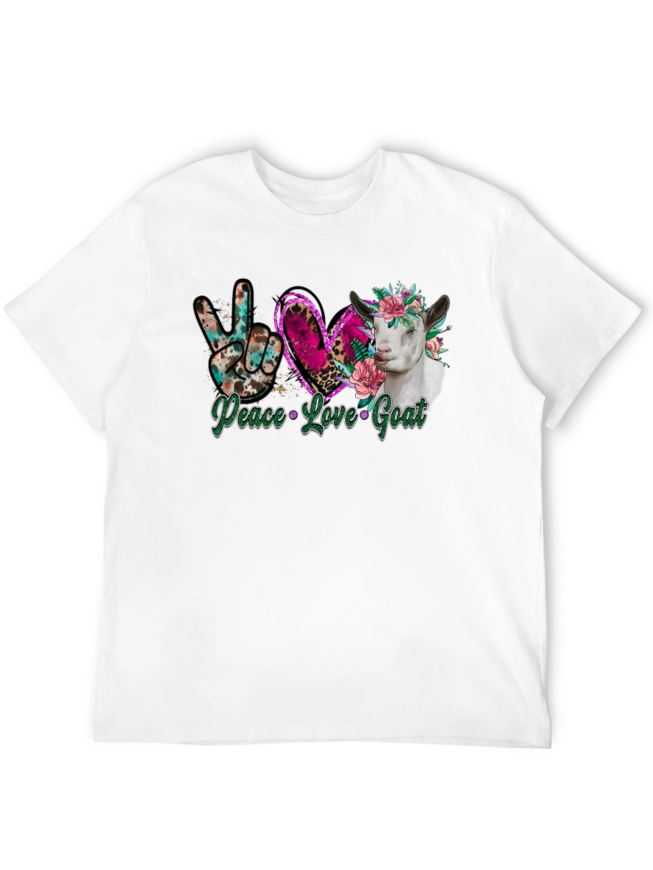 Peace Love Goat Graphic T-Shirt