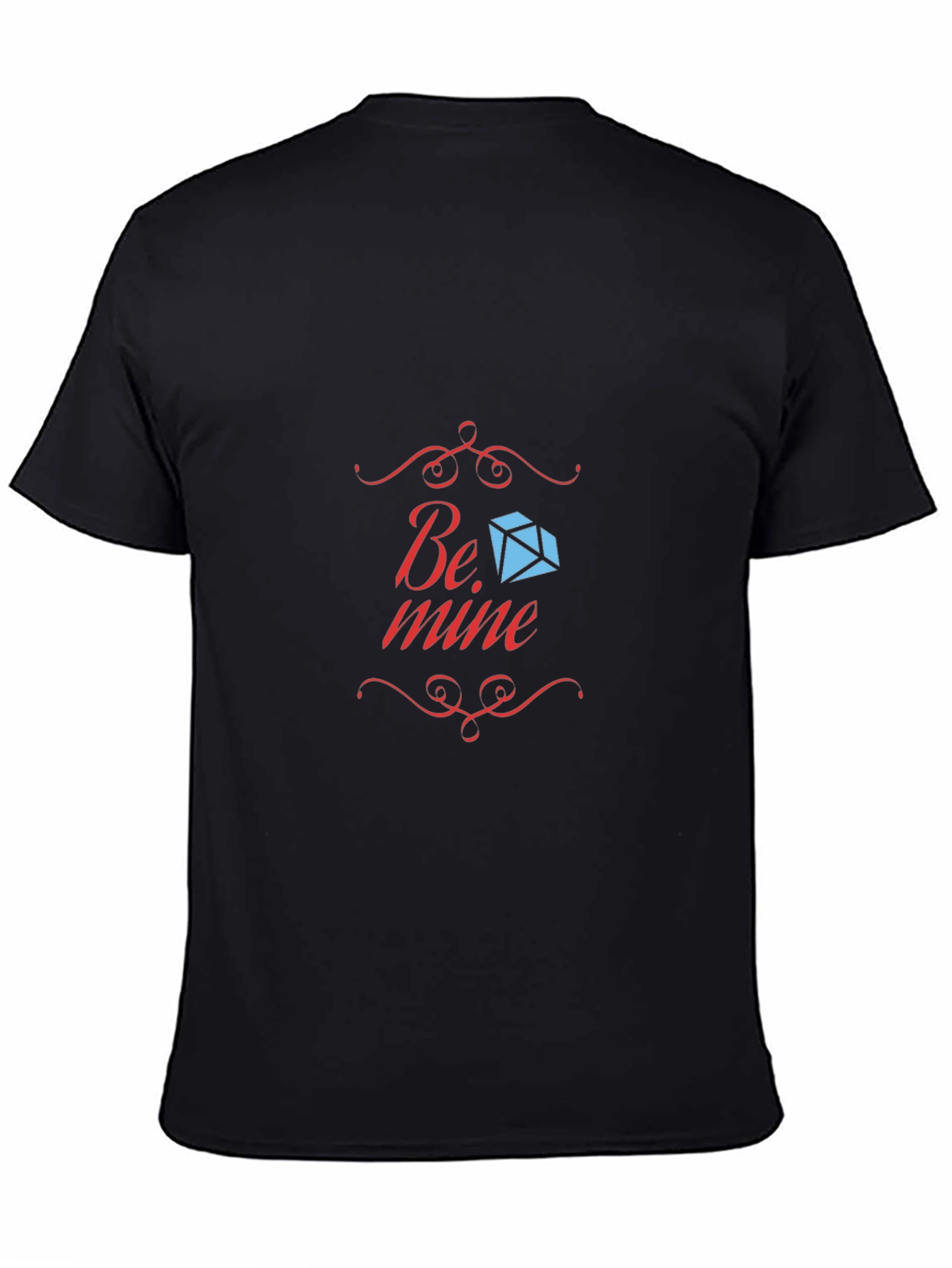 Be Mine Diamond Graphic Black T-Shirt