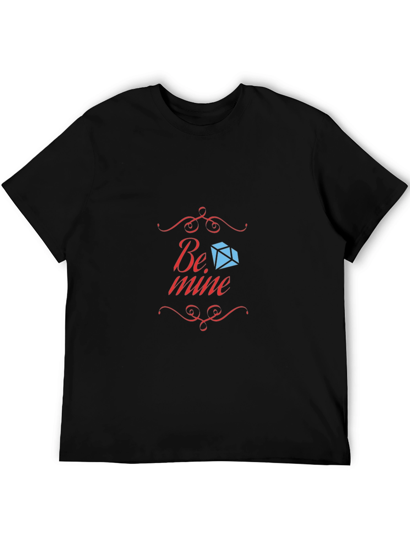 Be Mine Diamond Graphic Black T-Shirt