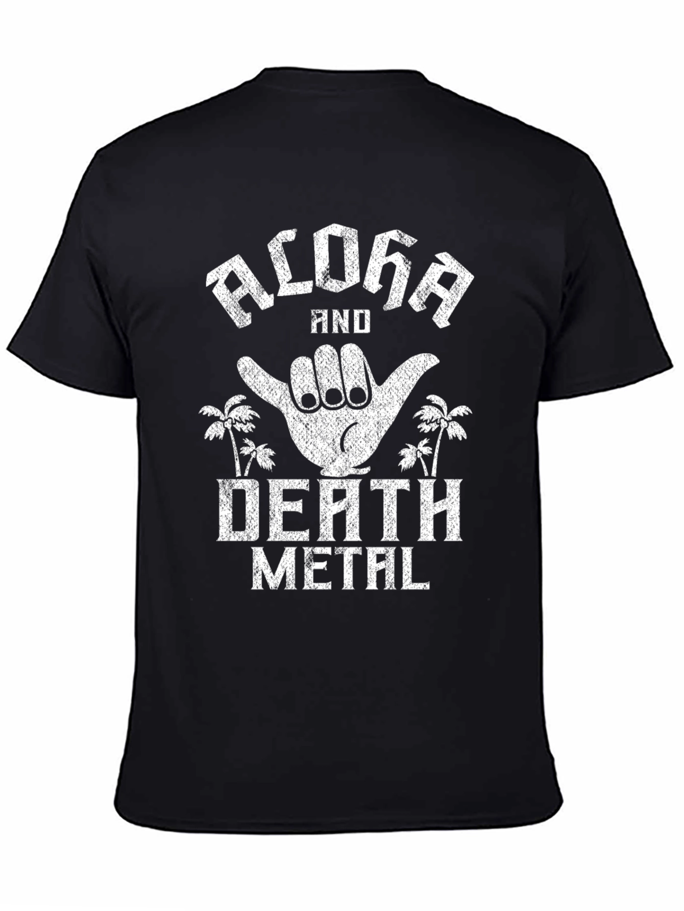Aloha Death Metal Graphic Tee - Black T-Shirt