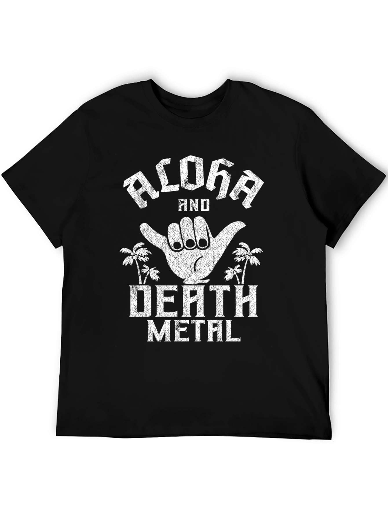 Aloha Death Metal Graphic Tee - Black T-Shirt