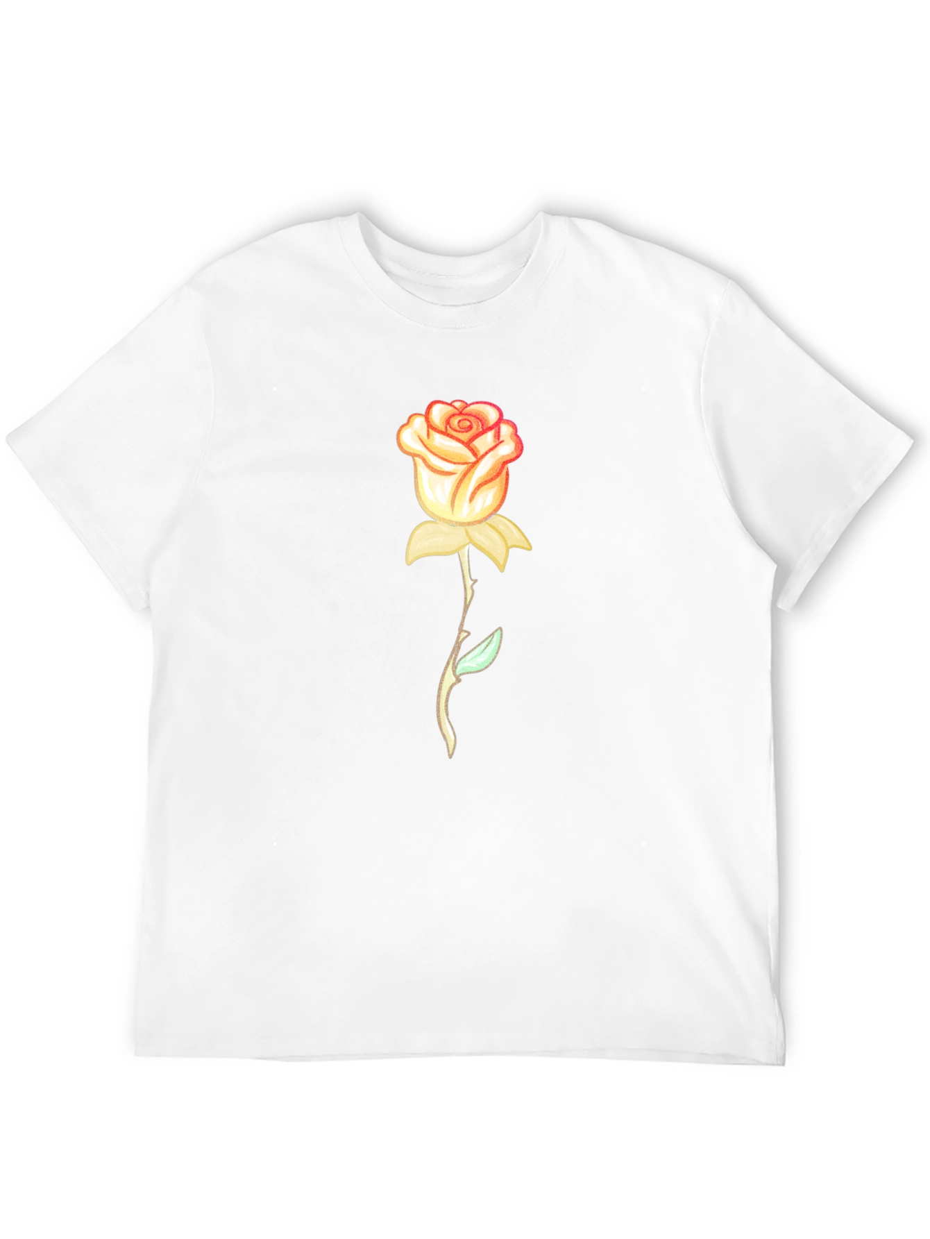 Rose Graphic T-Shirt - Stylish Black Tee