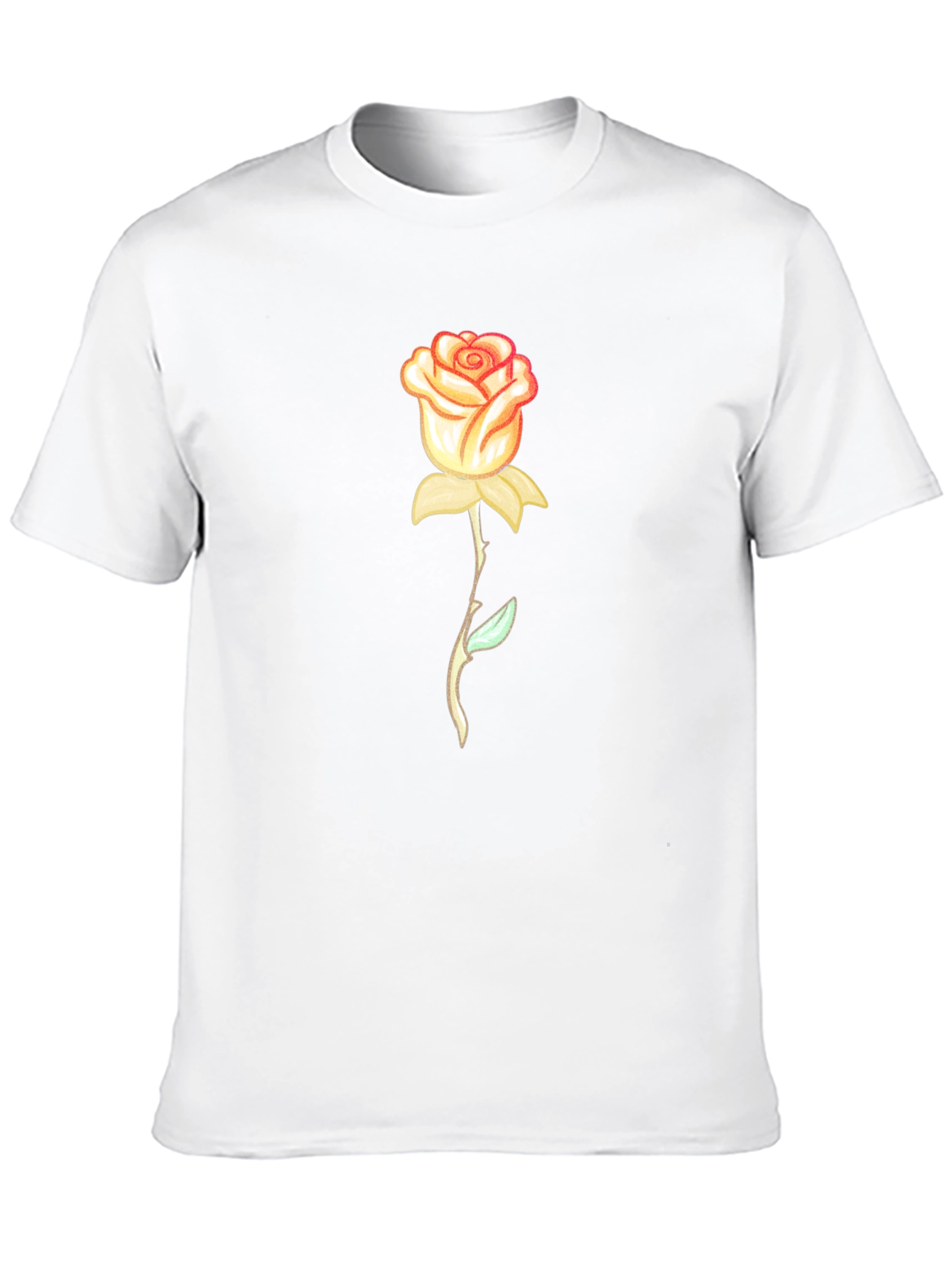 Rose Graphic T-Shirt - Stylish Black Tee