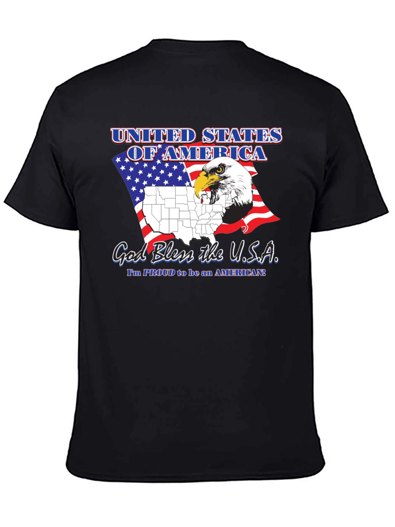Patriotic USA Eagle Graphic T-Shirt