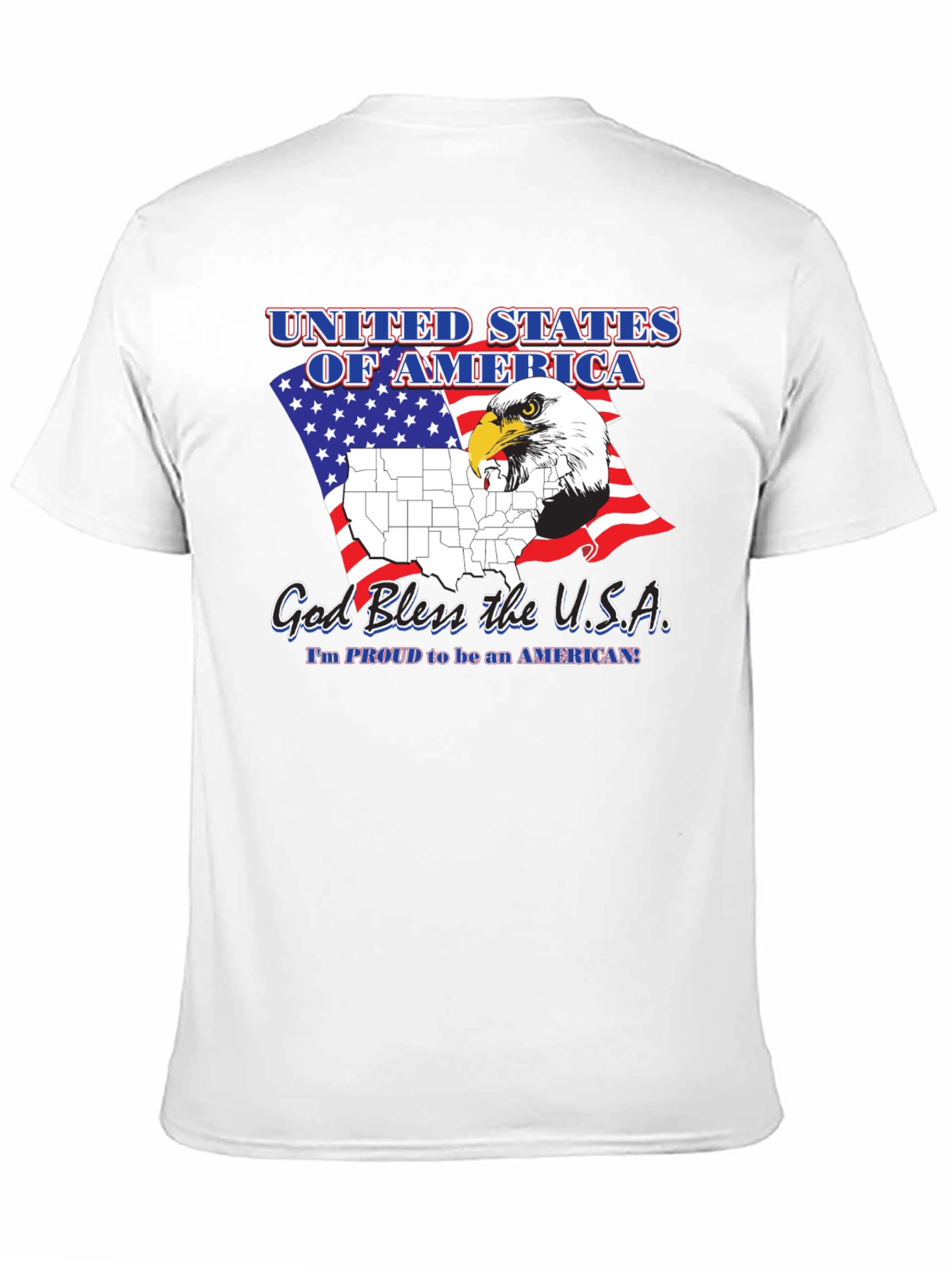 Patriotic USA Eagle Graphic T-Shirt