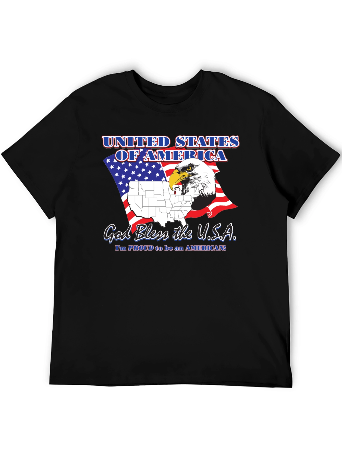 Patriotic USA Eagle Graphic T-Shirt