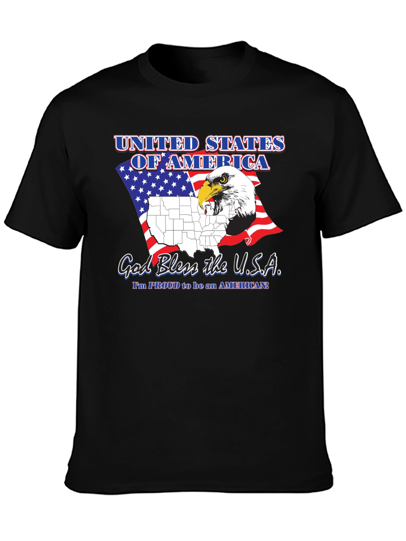 Patriotic USA Eagle Graphic T-Shirt