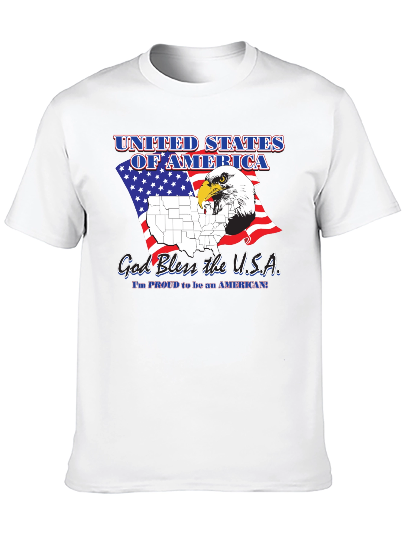 Patriotic USA Eagle Graphic T-Shirt