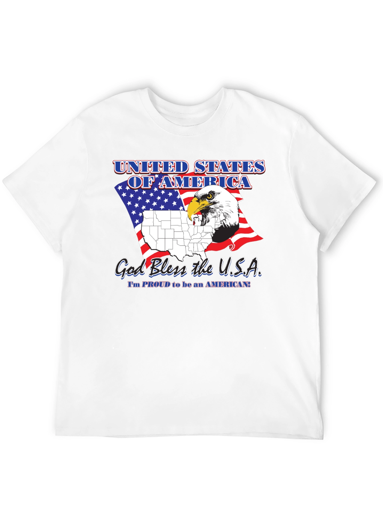 Patriotic USA Eagle Graphic T-Shirt