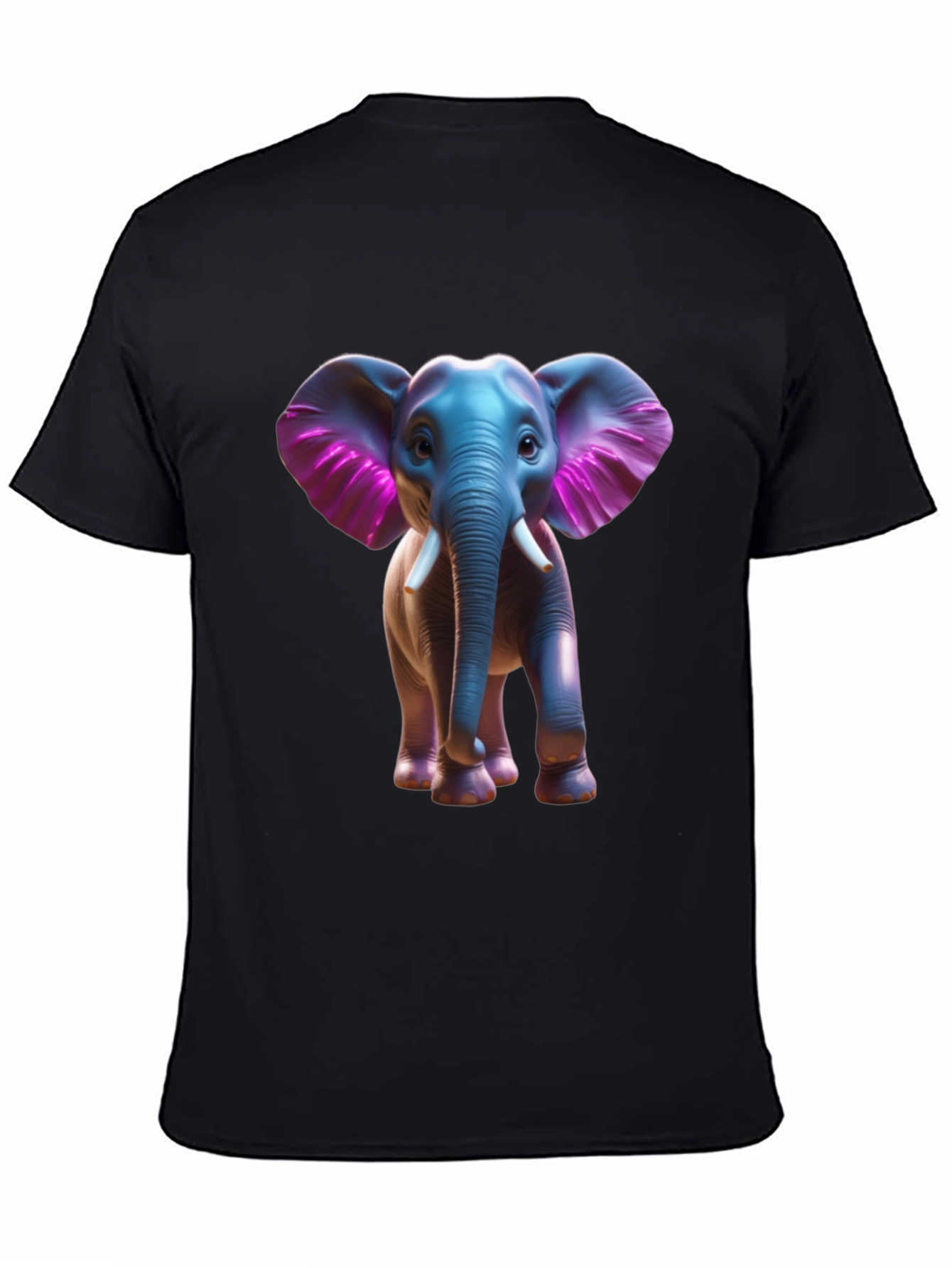 Elephant Graphic Tee - Stylish Black Cotton T-Shirt