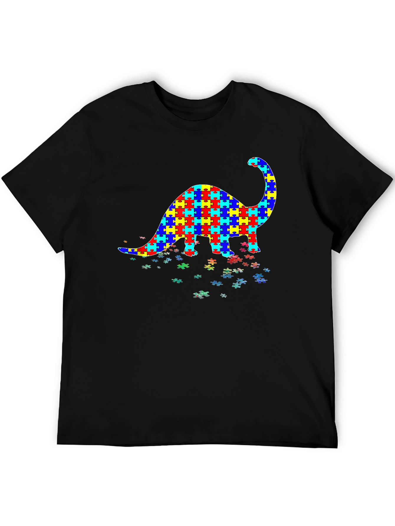 Dinosaur Puzzle Piece Autism Awareness T-Shirt