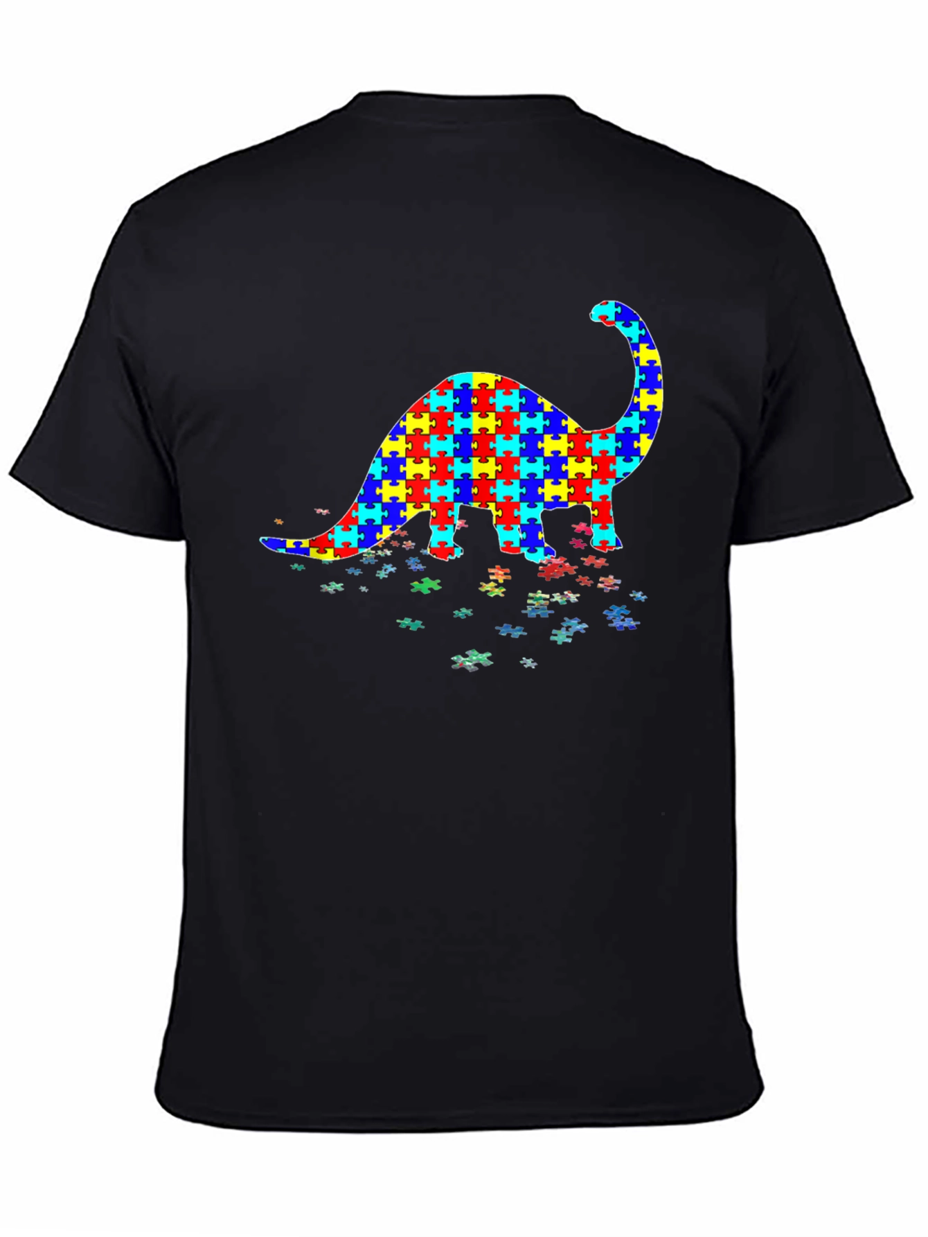 Dinosaur Puzzle Piece Autism Awareness T-Shirt