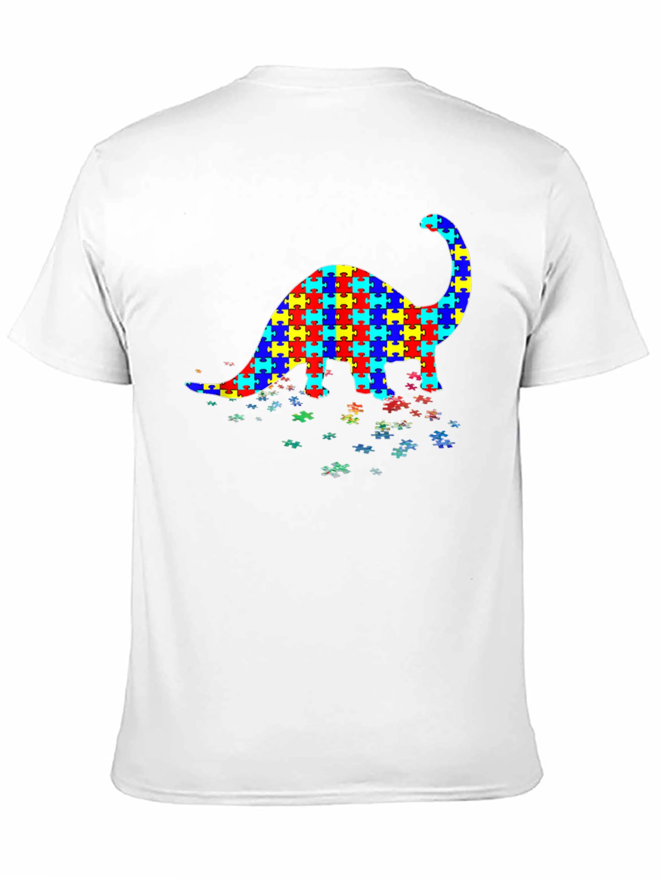Dinosaur Puzzle Piece Autism Awareness T-Shirt