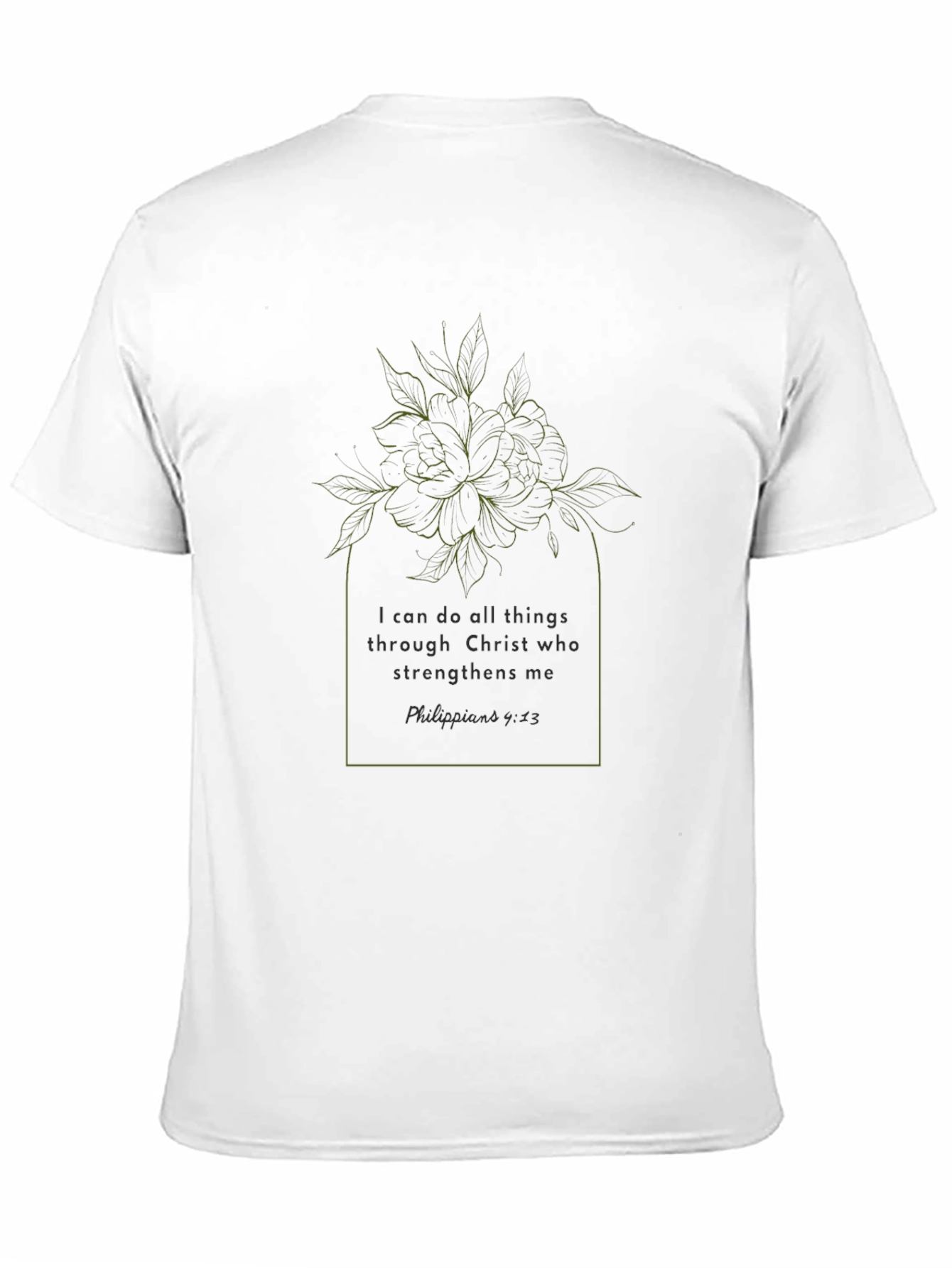Inspirational Floral T-Shirt - Philippians 4:13