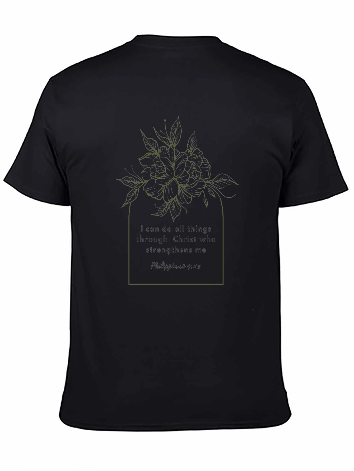 Inspirational Floral T-Shirt - Philippians 4:13