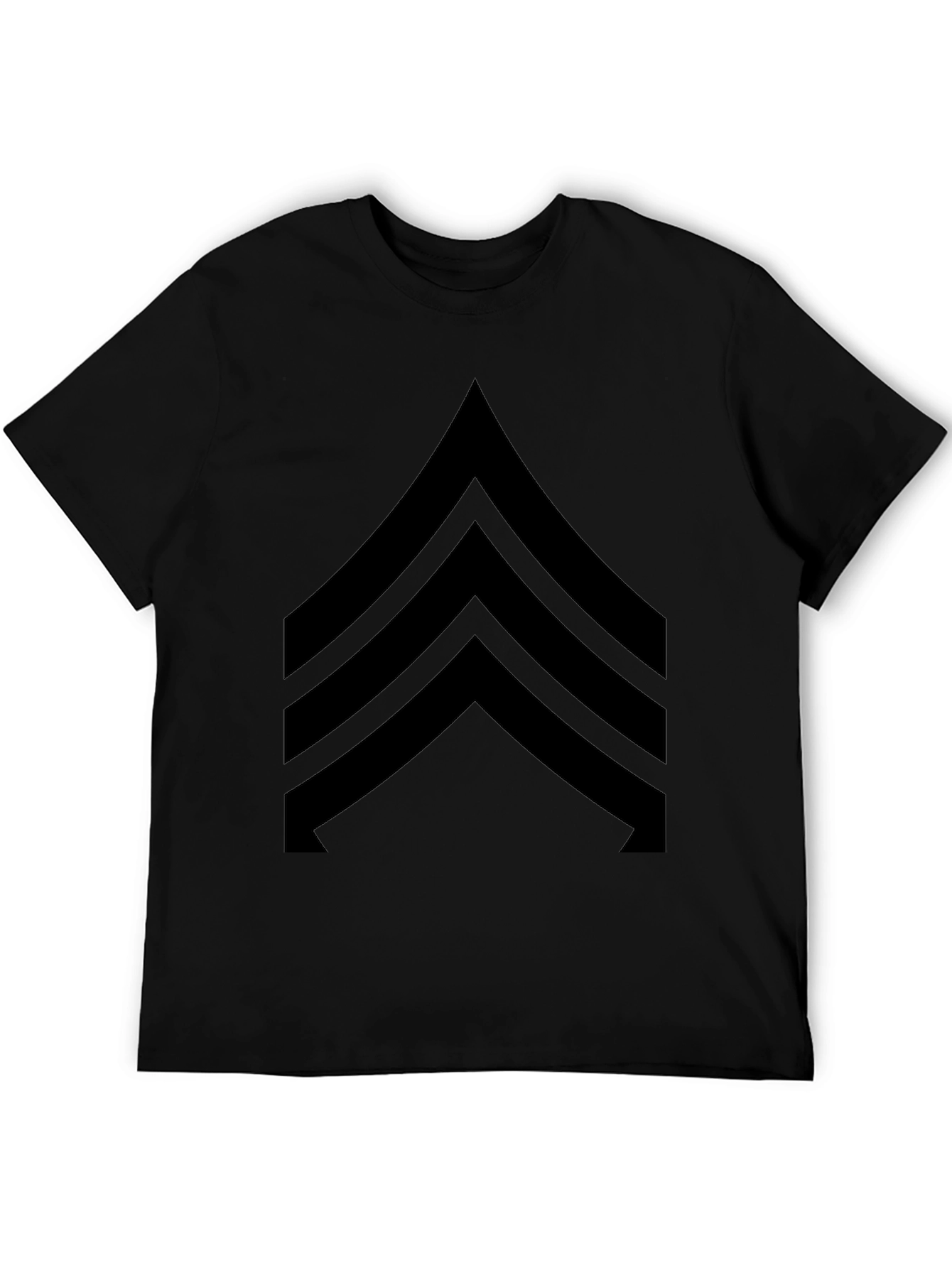 Black Sergeant Stripes Graphic Tee