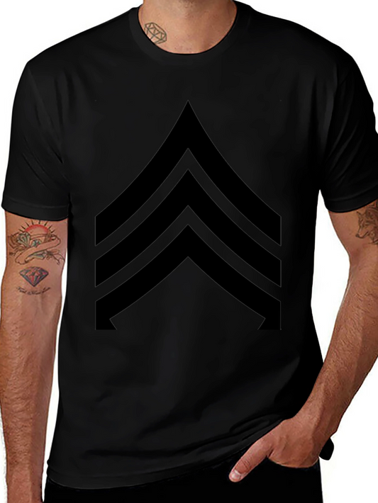 Black Sergeant Stripes Graphic Tee