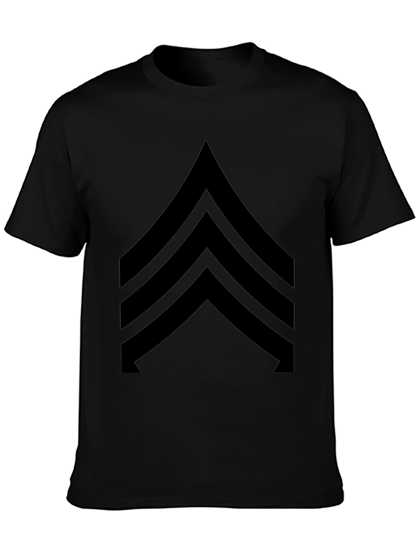 Black Sergeant Stripes Graphic Tee