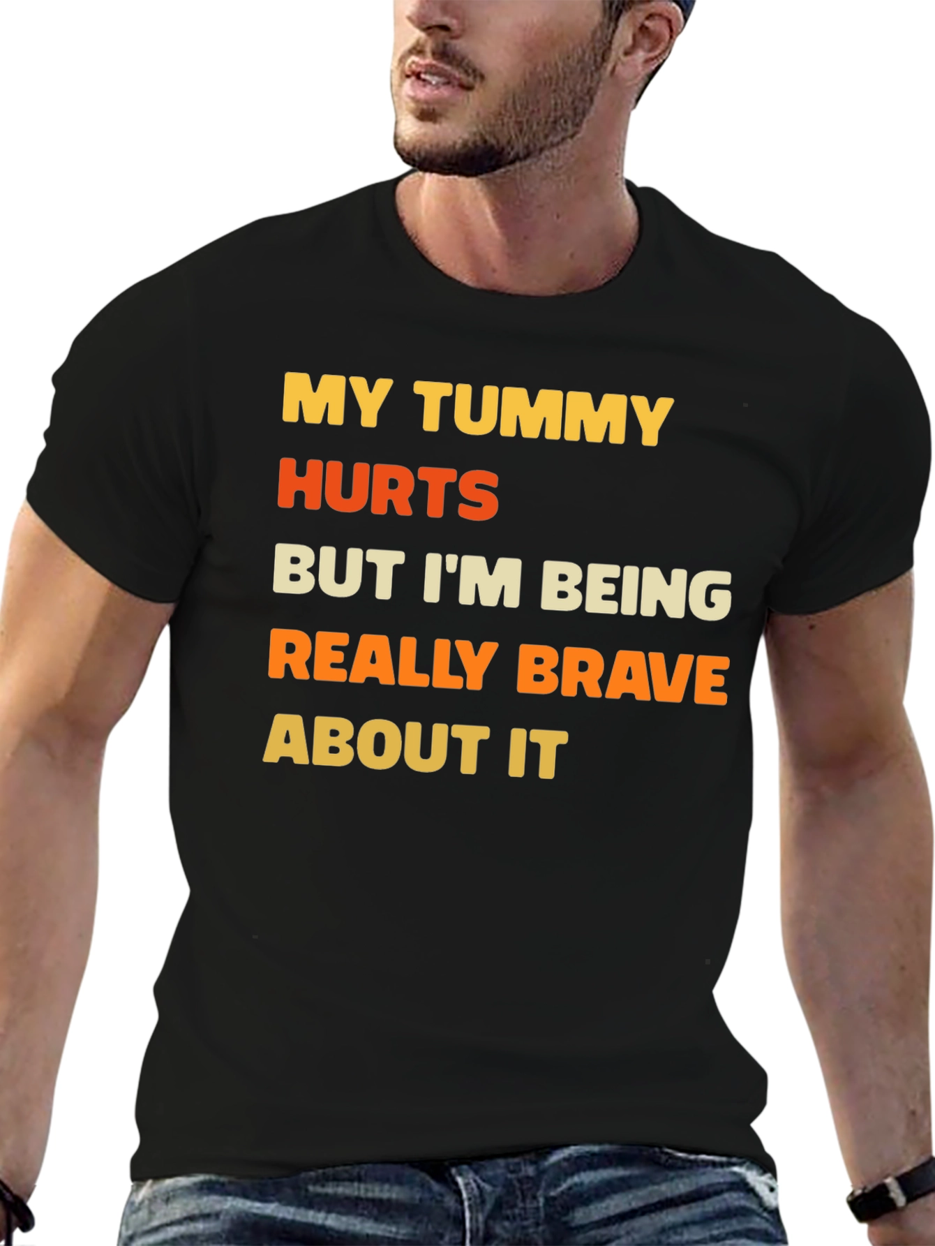 Funny Tummy Hurts Brave Graphic Tee