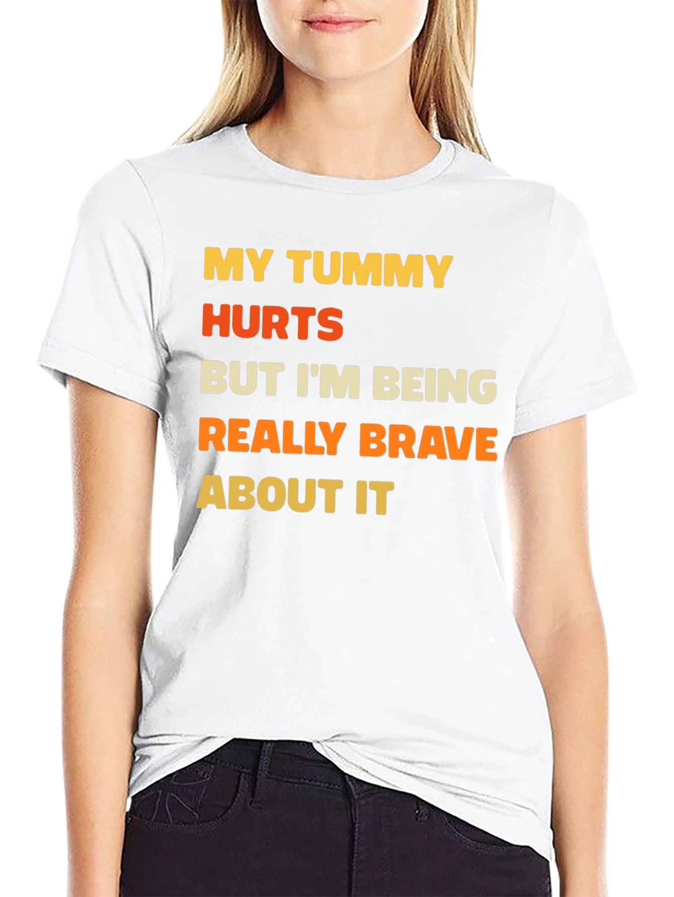 Funny Tummy Hurts Brave Graphic Tee