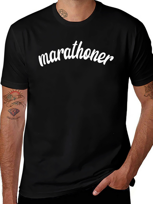 Marathoner Graphic Tee - Black Short Sleeve T-Shirt