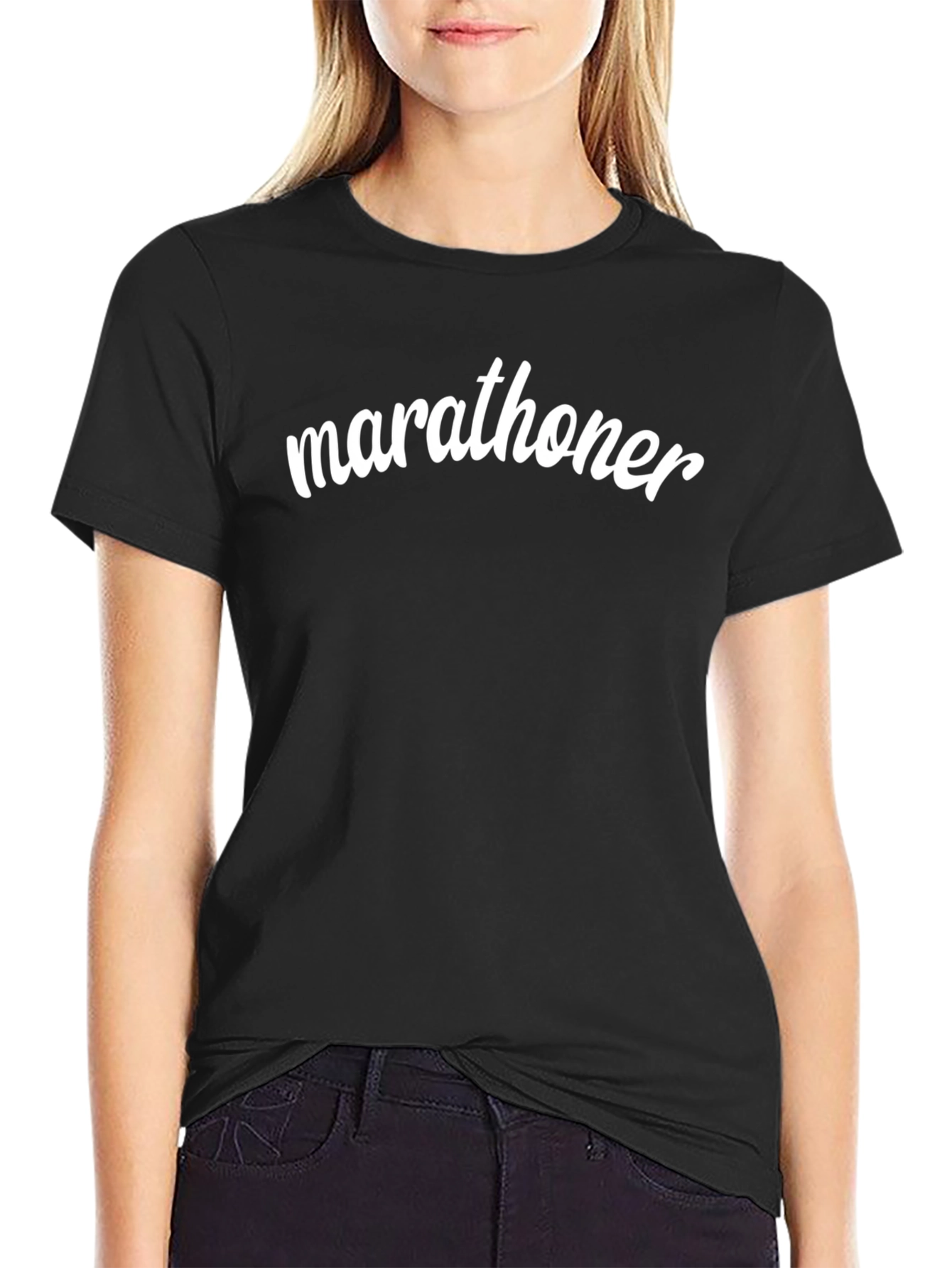 Marathoner Graphic Tee - Black Short Sleeve T-Shirt