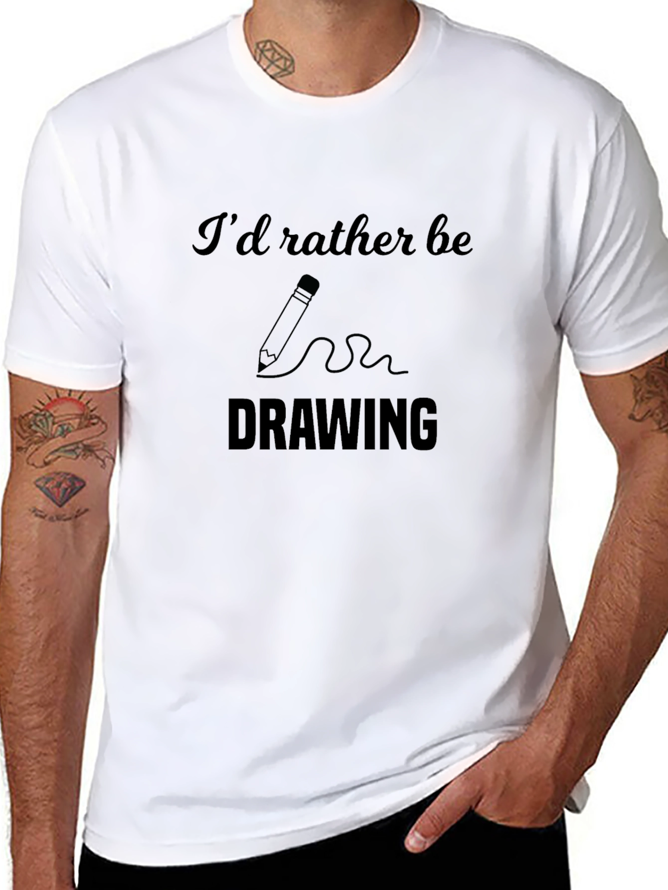 Id Rather Be Drawing Graphic T-Shirt