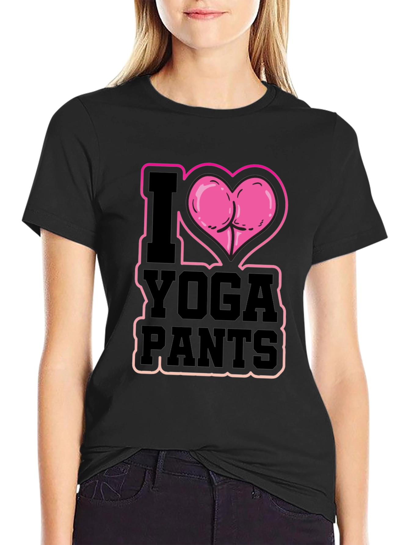 I Heart Yoga Pants T-Shirt - Funny Design