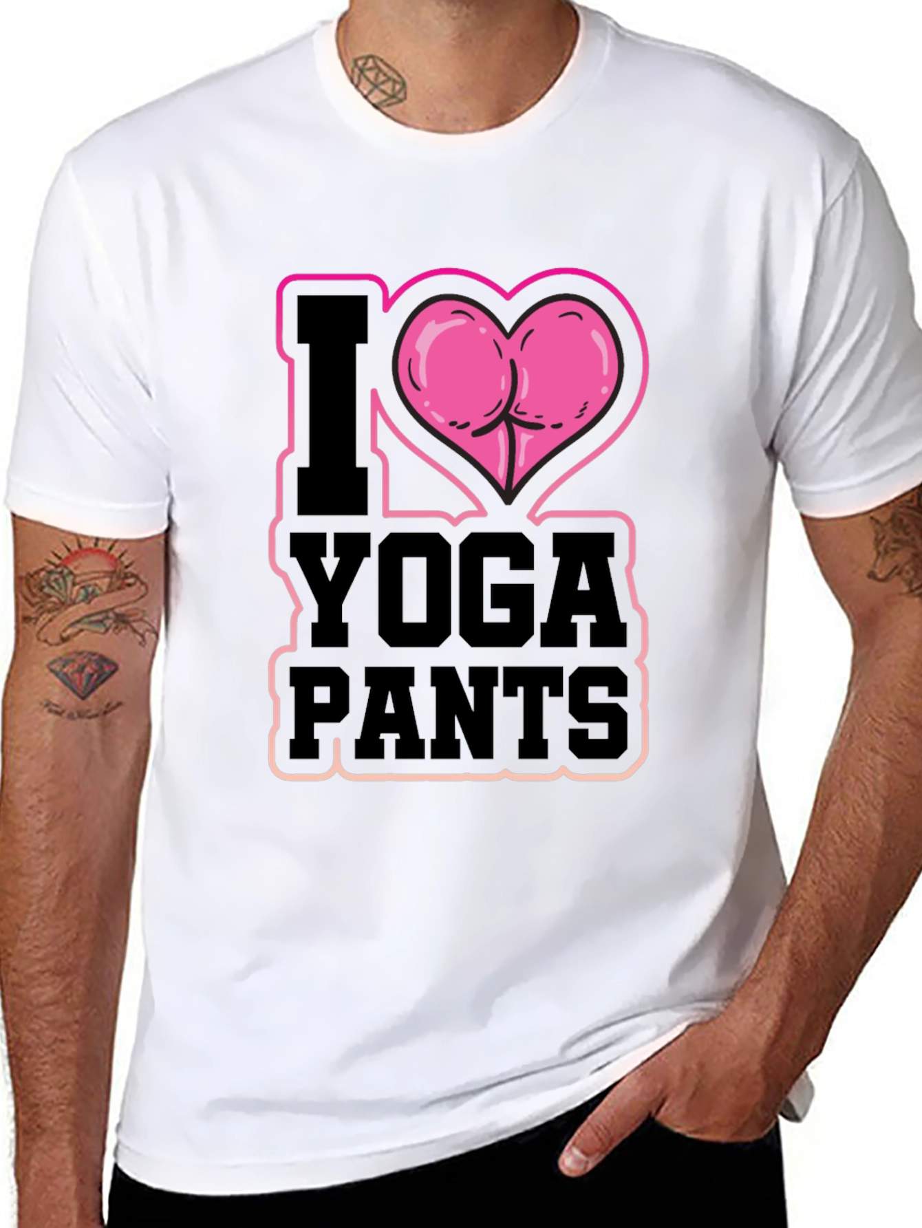I Heart Yoga Pants T-Shirt - Funny Design