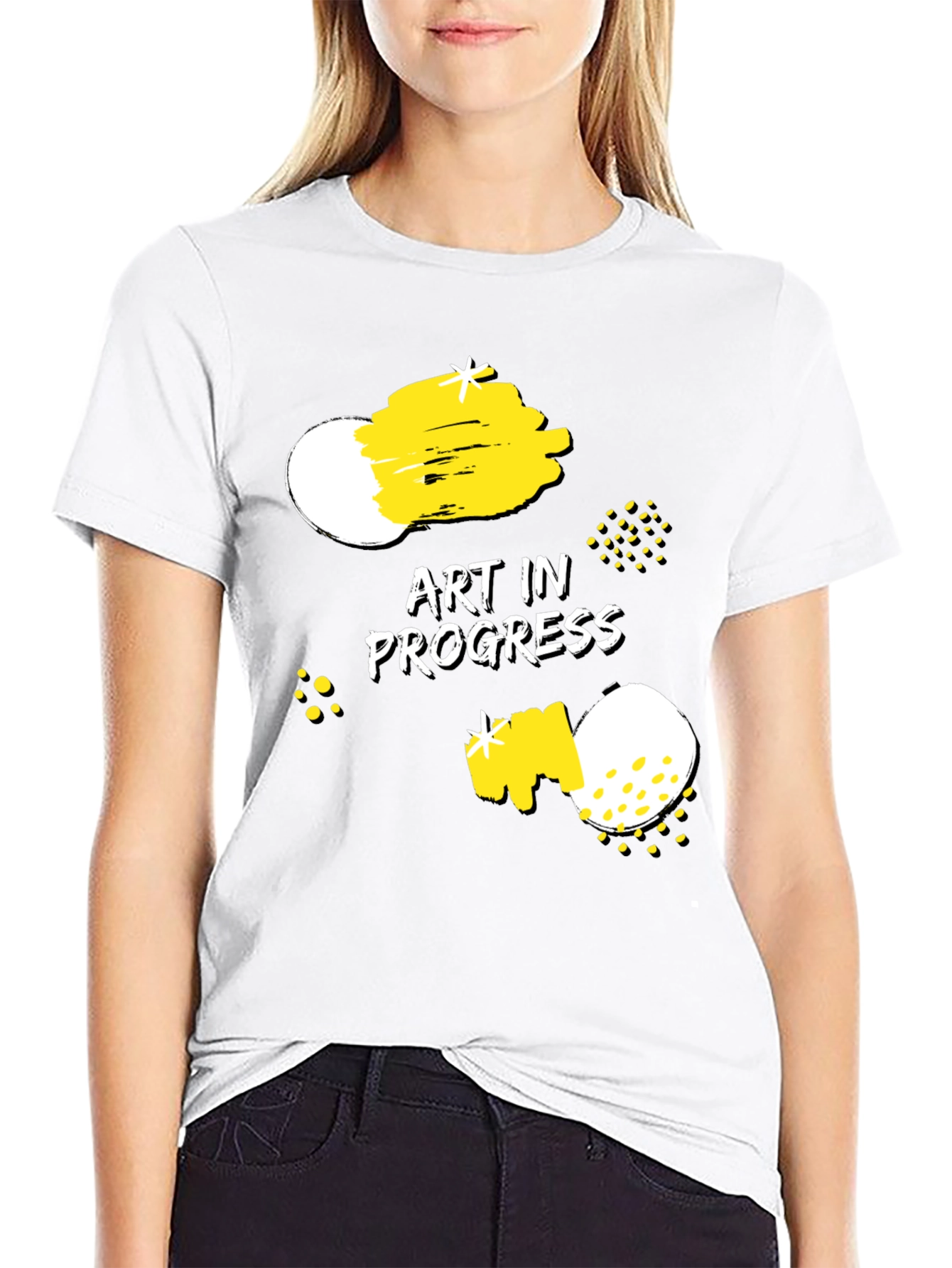 Art in Progress Graphic Tee - Modern Artistic Design